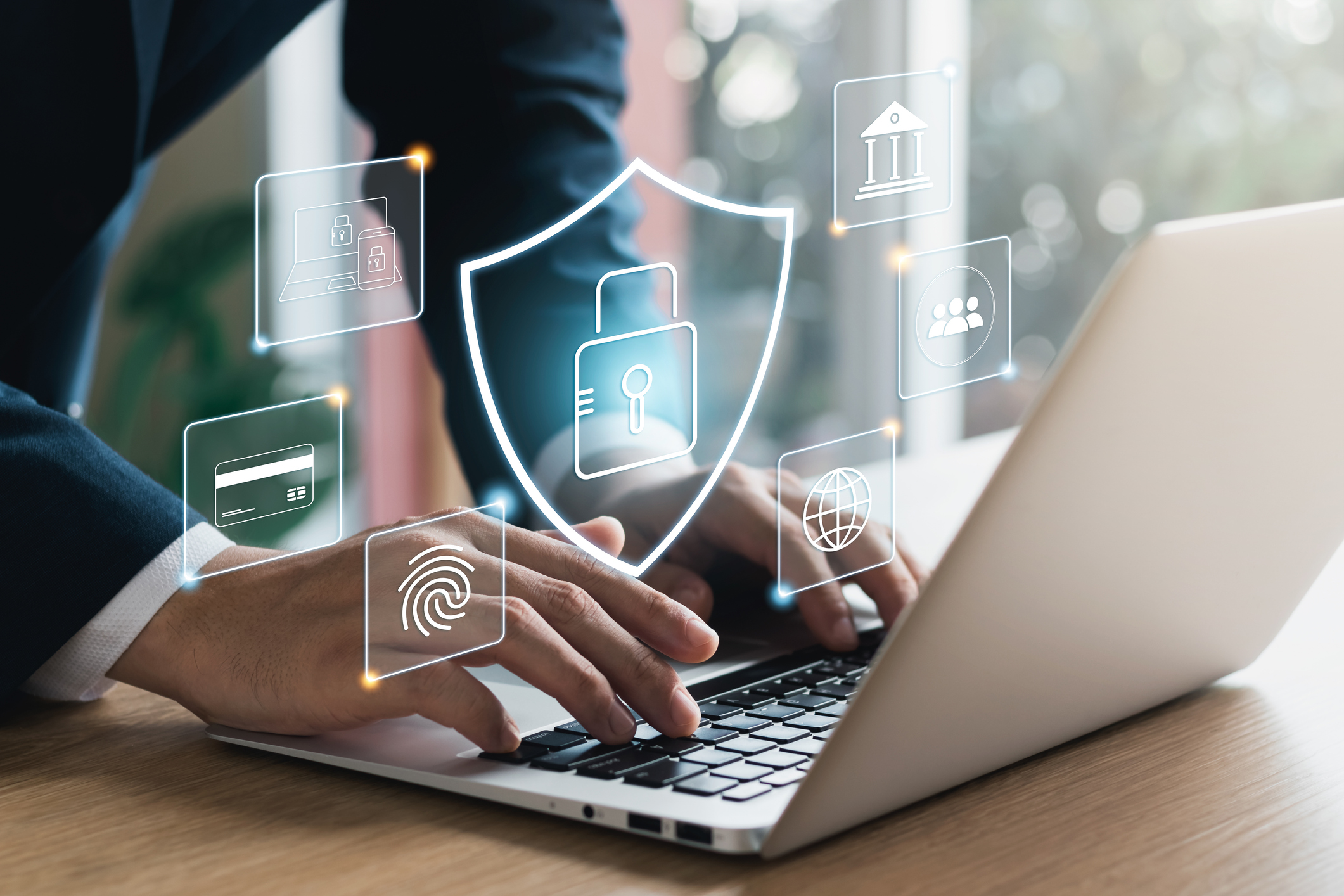 Cybersecurity Business Information Protection Technology, Privacy To Protect Personal Data, Lock Icon And Internet Network Security Connection Technology.